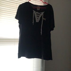 Pink Victoria’s Secret large tshirt with laces